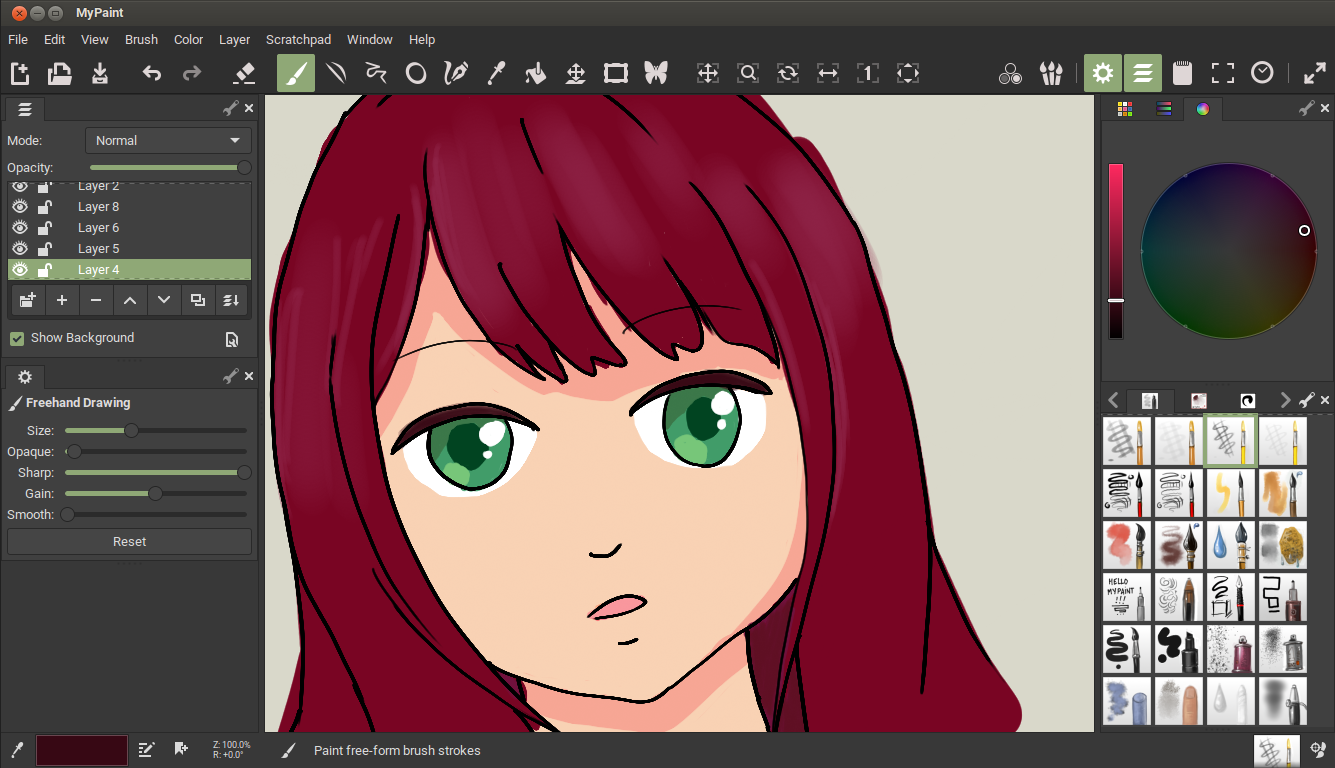 Menggambar Anime di MyPaint Menggambar Anime di MyPaint