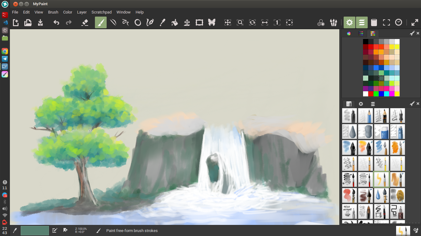 Menggambar di MyPaint Menggambar di MyPaint