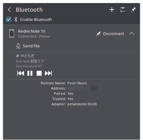 Bluetooth media player linux