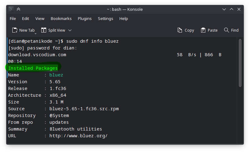 Bluez sudaht erinstall