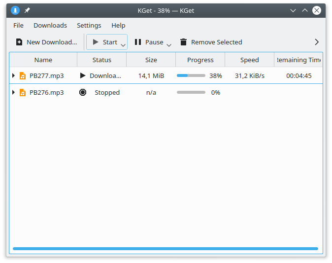 KGet di Kubuntu KGet di Kubuntu