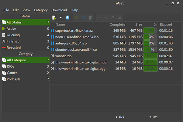 UGet di Linux UGet di Linux