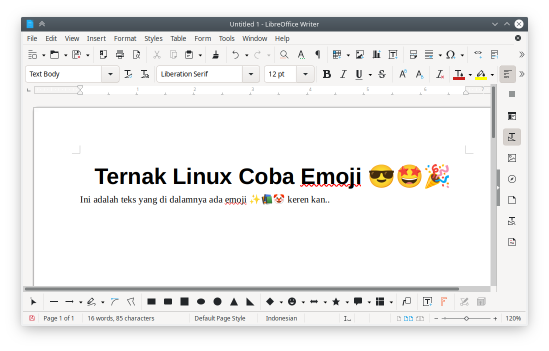 Emoji di LibreOffice