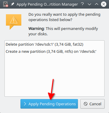 Membuat partisi pada KDE partition manager Membuat partisi pada KDE partition manager