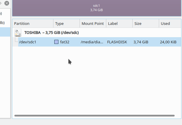 Menghapus partisi pada KDE partition manager Menghapus partisi pada KDE partition manager