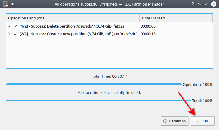 Membuat partisi pada KDE partition manager Membuat partisi pada KDE partition manager