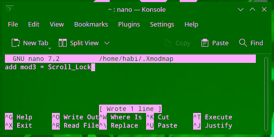 Tambahkan Scroll Lock ke Config xmodmap